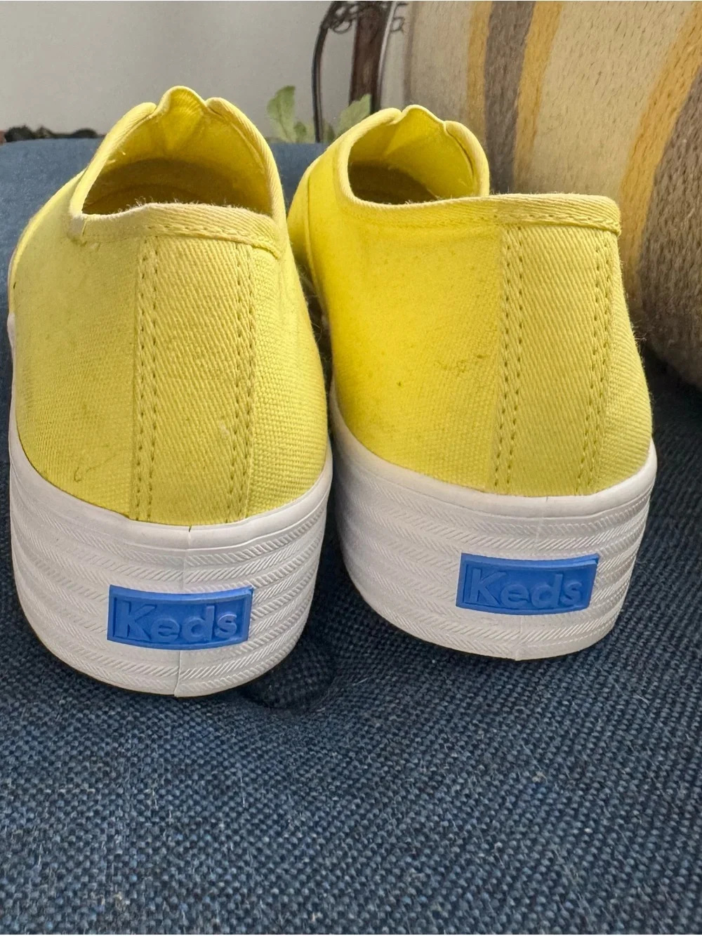 Keds Slip-On Canvas Sneakers - Yellow with White Sole